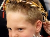 Cody con la corona di alloro