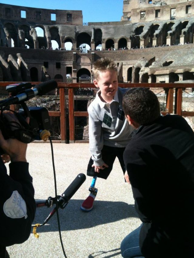 Cody corona il suo sogno e visita il Colosseo: eccolo al Tg5